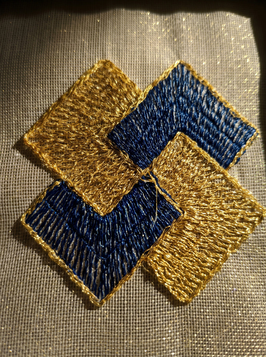 Ananthya Tissue Kasavu Blue