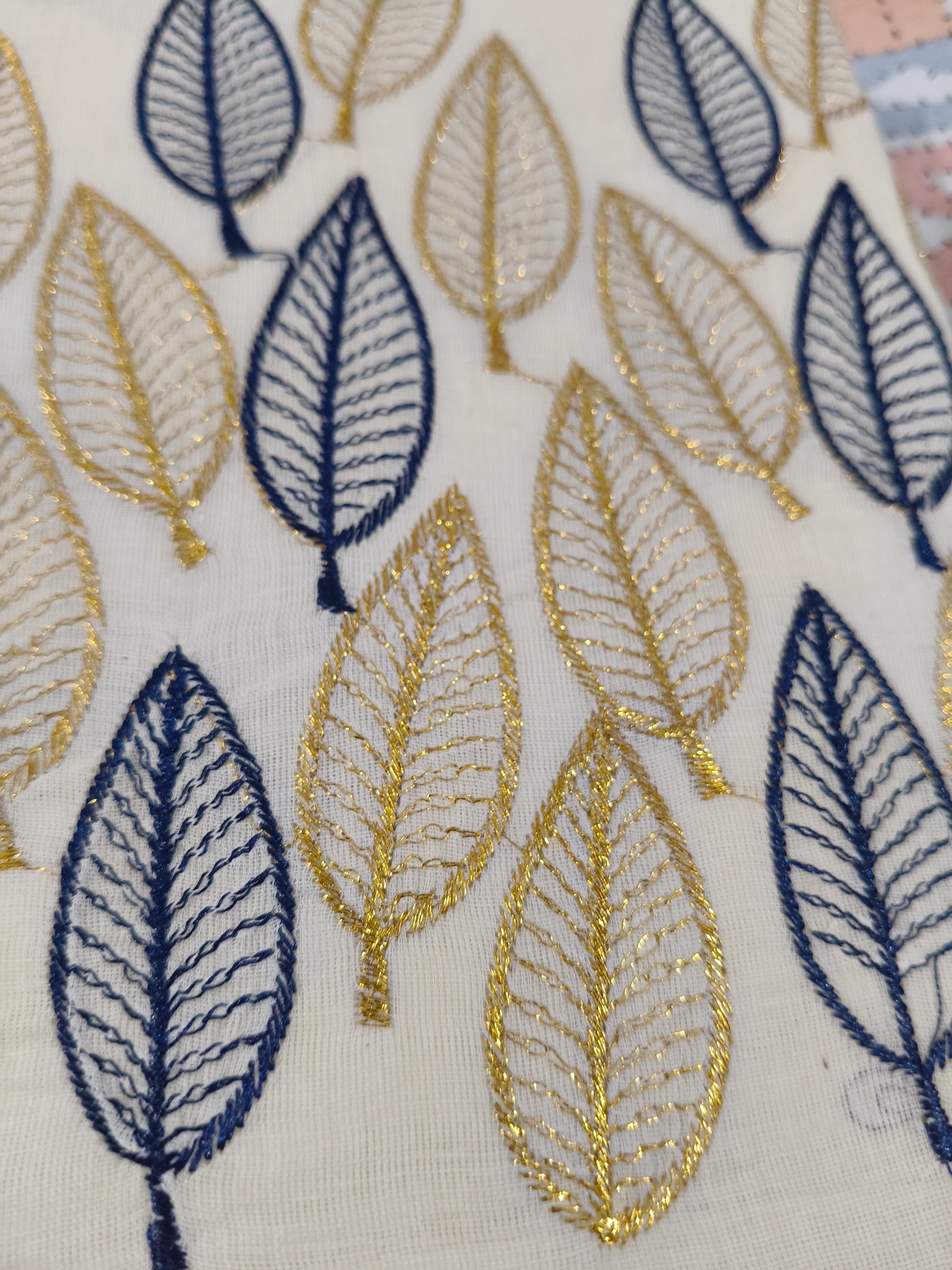 Vanamala Cotton Kasavu Blue