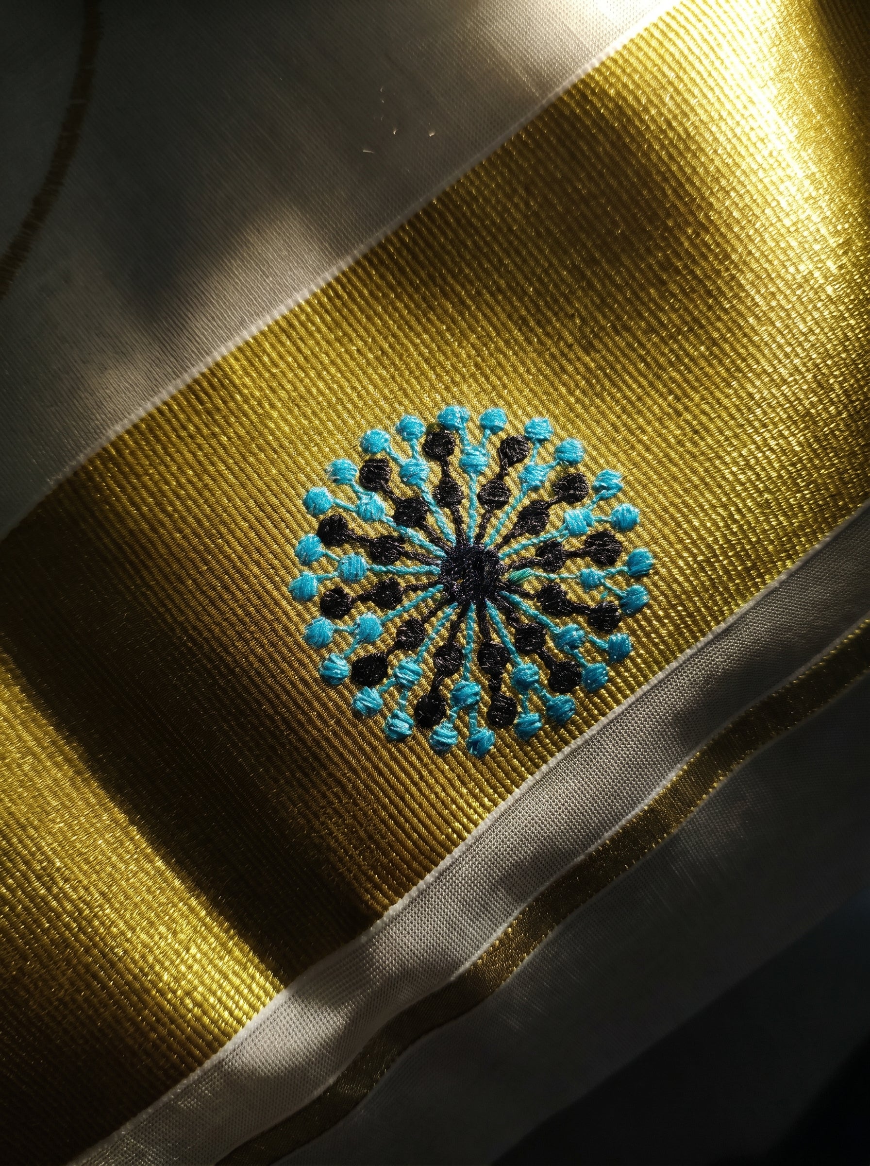 Mayoorika Tissue Kasavu Blue