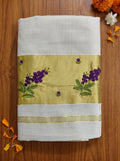 Varnapushpa Tissue Kasavu Purple