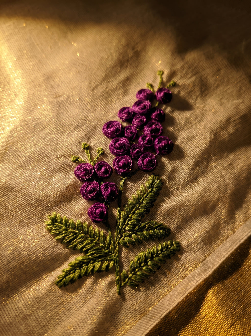 Varnapushpa Tissue Kasavu Purple