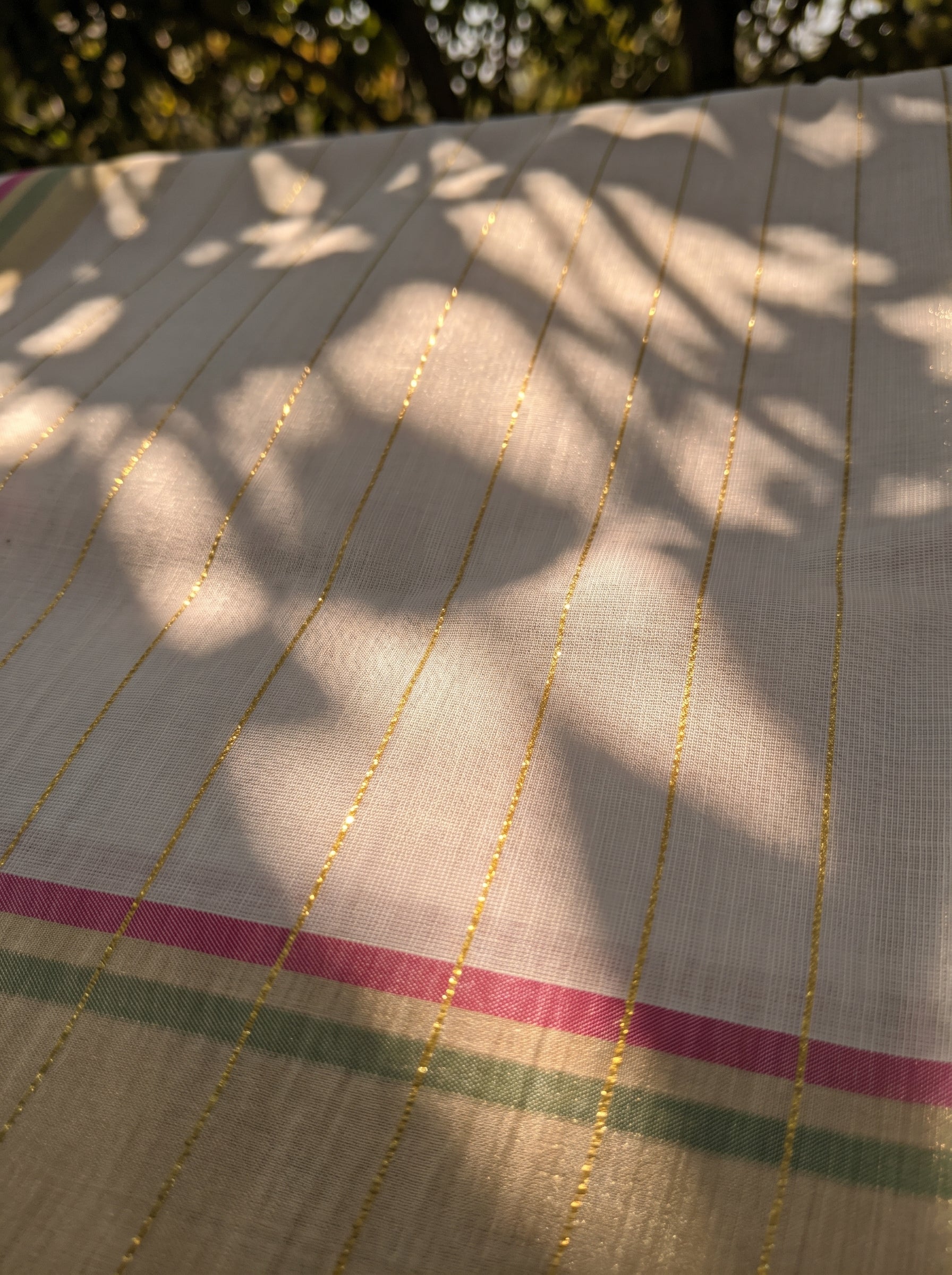 Rajarekha Tissue Kasavu Red