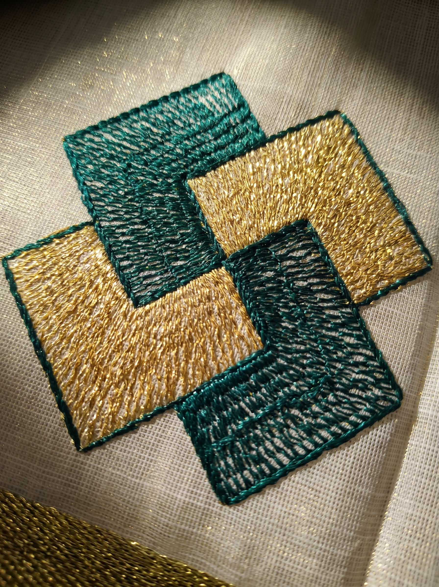 Ananthya Tissue Kasavu Green