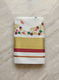 Pushpavalli Cotton Kasavu Red