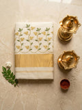 Kanakapushpam Cotton Kasavu Green - Authentic Kerala Saree | Kasavu Saree | House Of Keralam