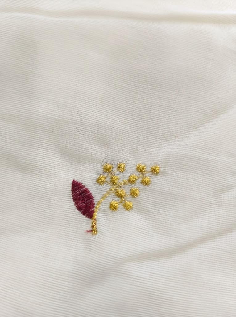 Kanakapushpam Cotton Kasavu Maroon - Authentic Kerala Saree | Kasavu Saree | House Of Keralam