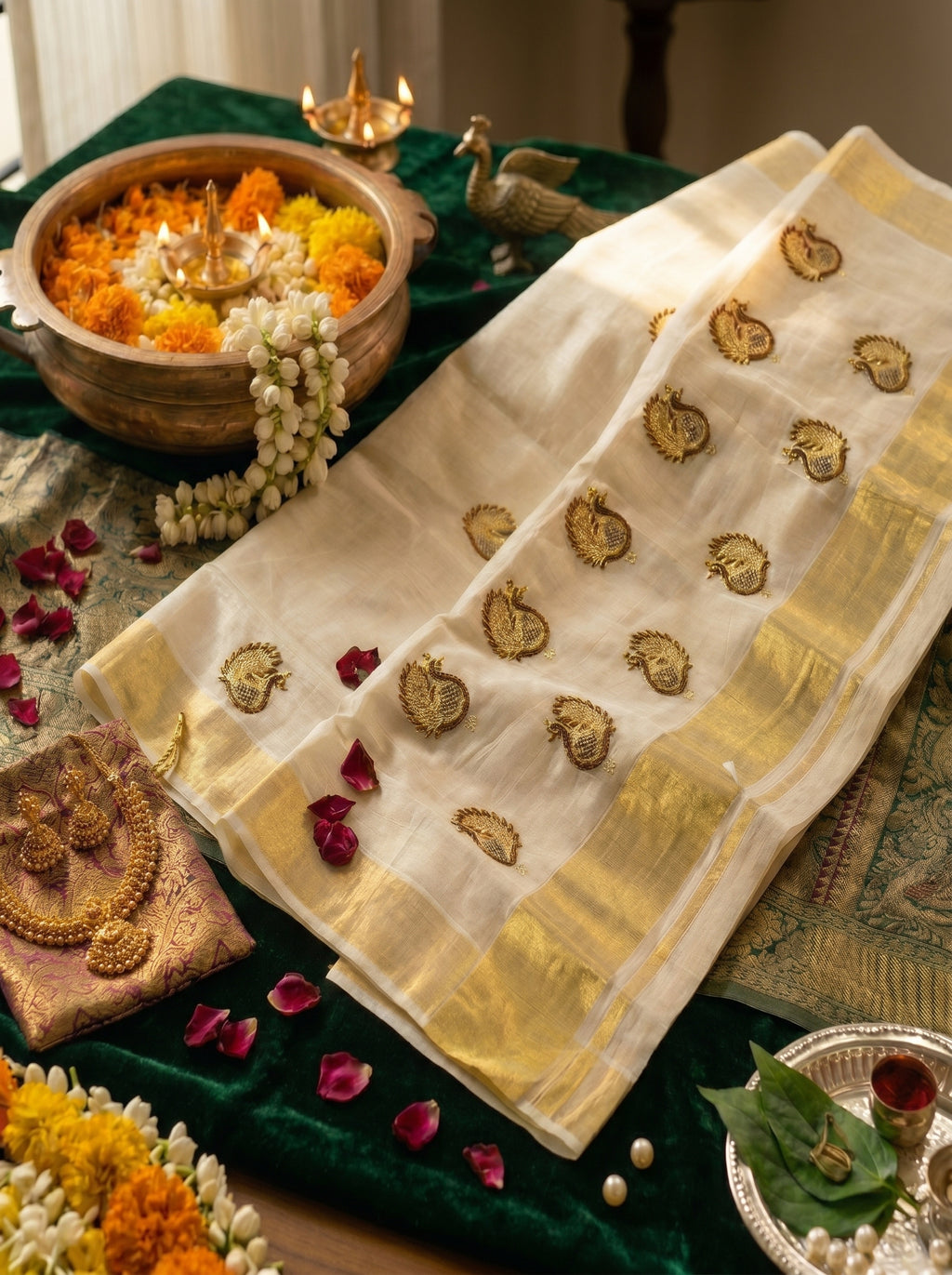 Mayura  Tissue Kasavu
