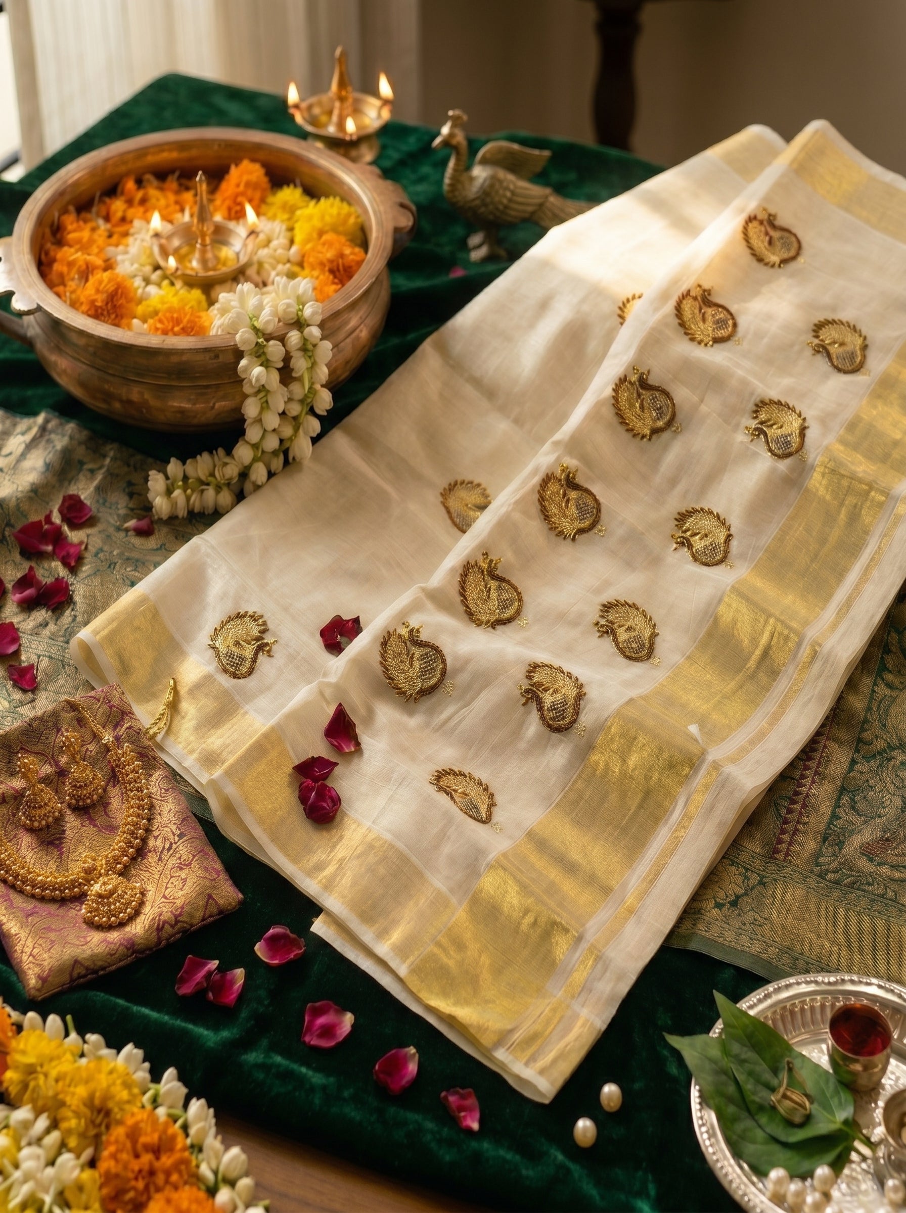 Mayura  Tissue Kasavu