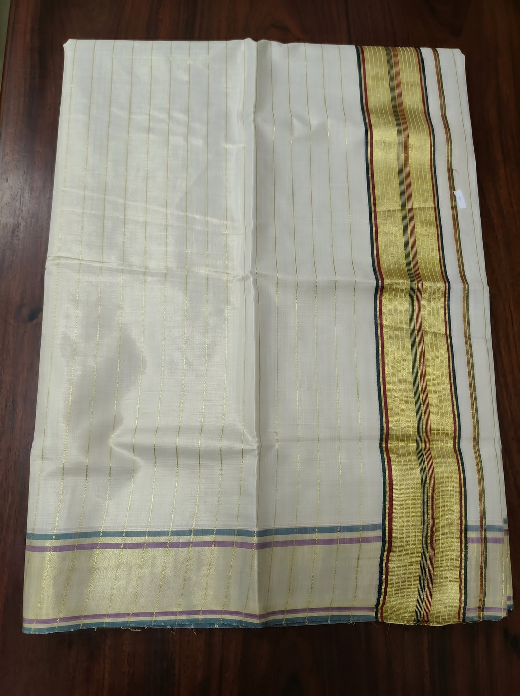Rajarekha Tissue Kasavu Maroon
