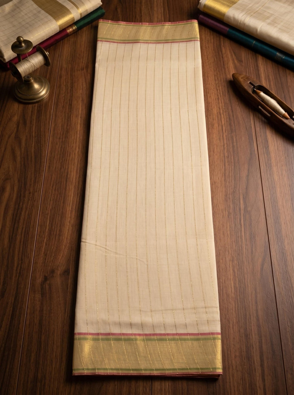Rajarekha Tissue Kasavu Red - Authentic Kerala Saree | Kasavu Saree | House Of Keralam