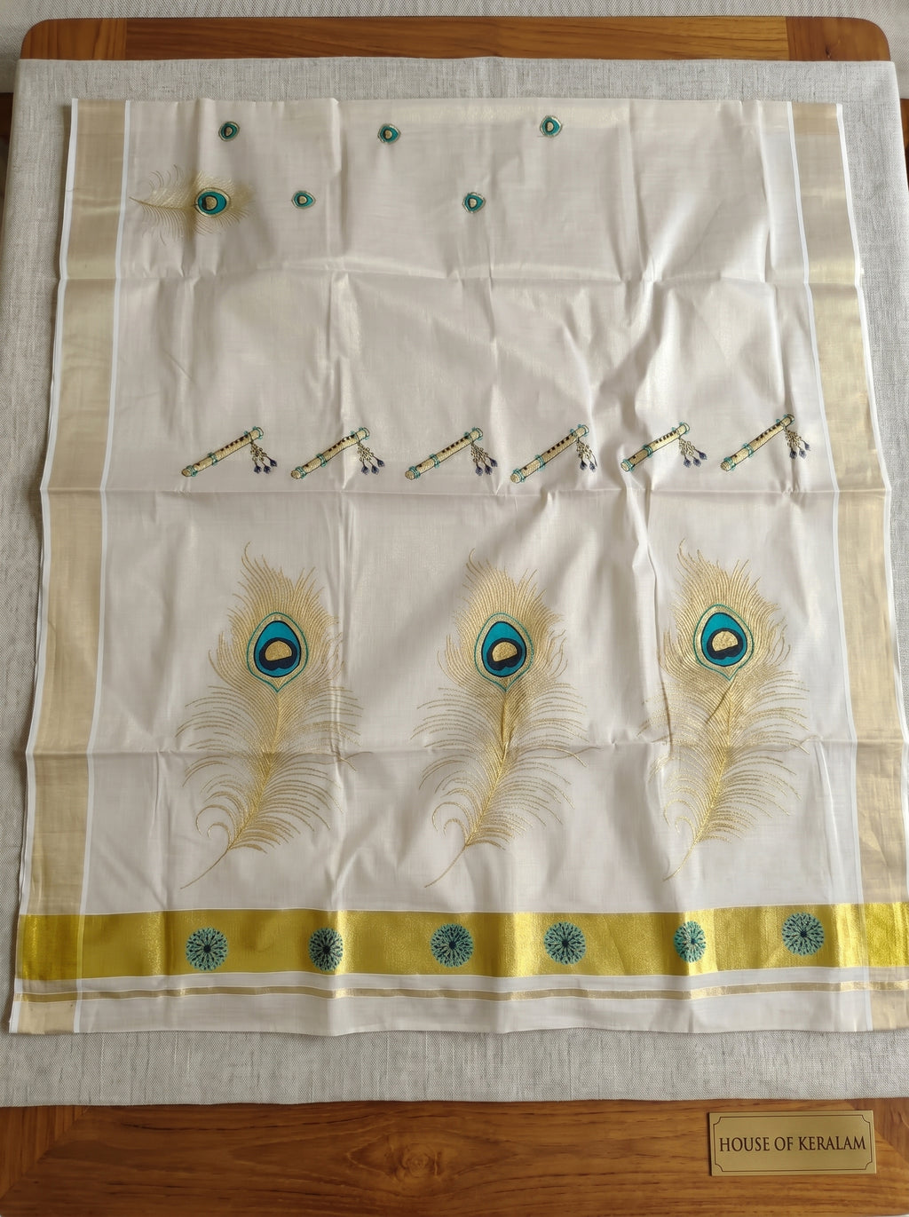Mayoorika Tissue Kasavu Blue