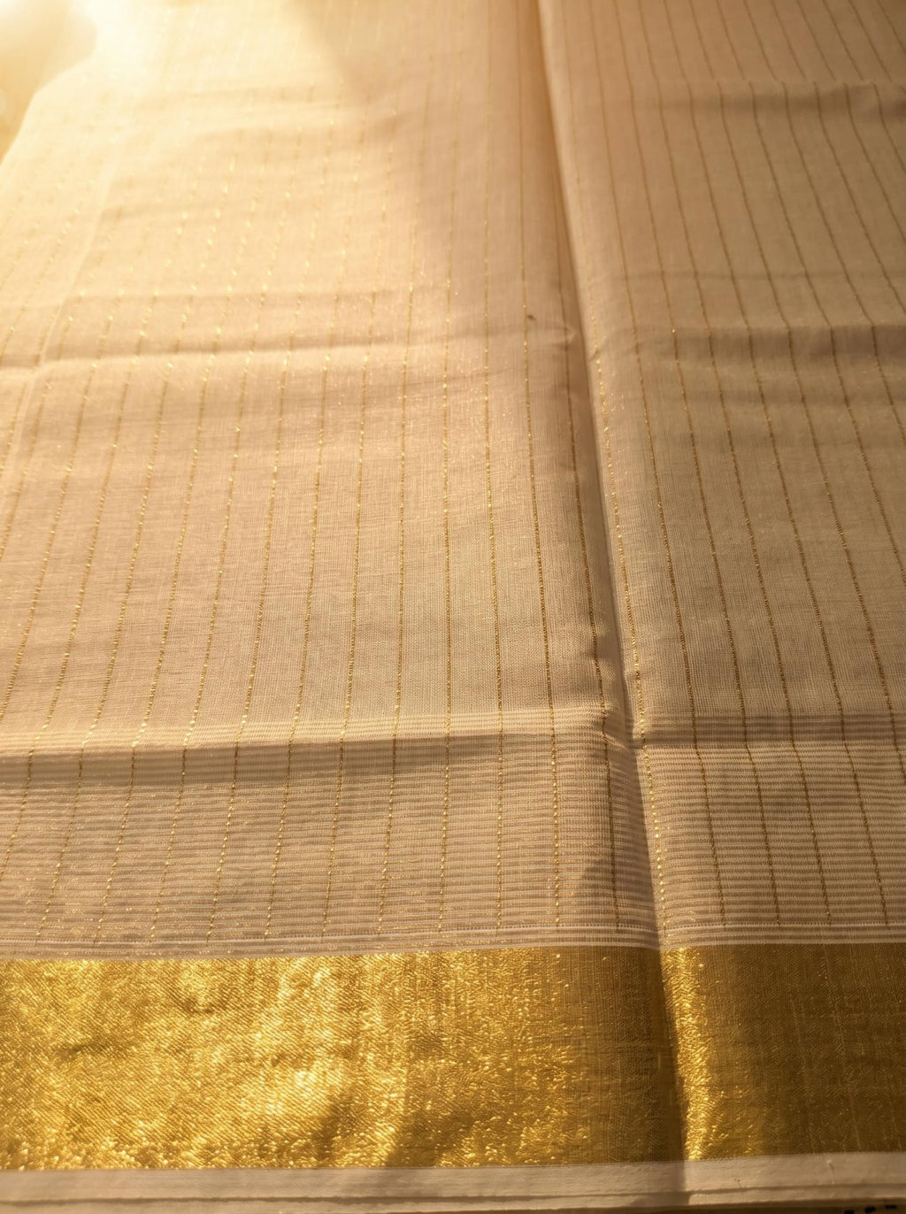 Triloka Tissue Kasavu - Authentic Kerala Saree | Kasavu Saree | House Of Keralam