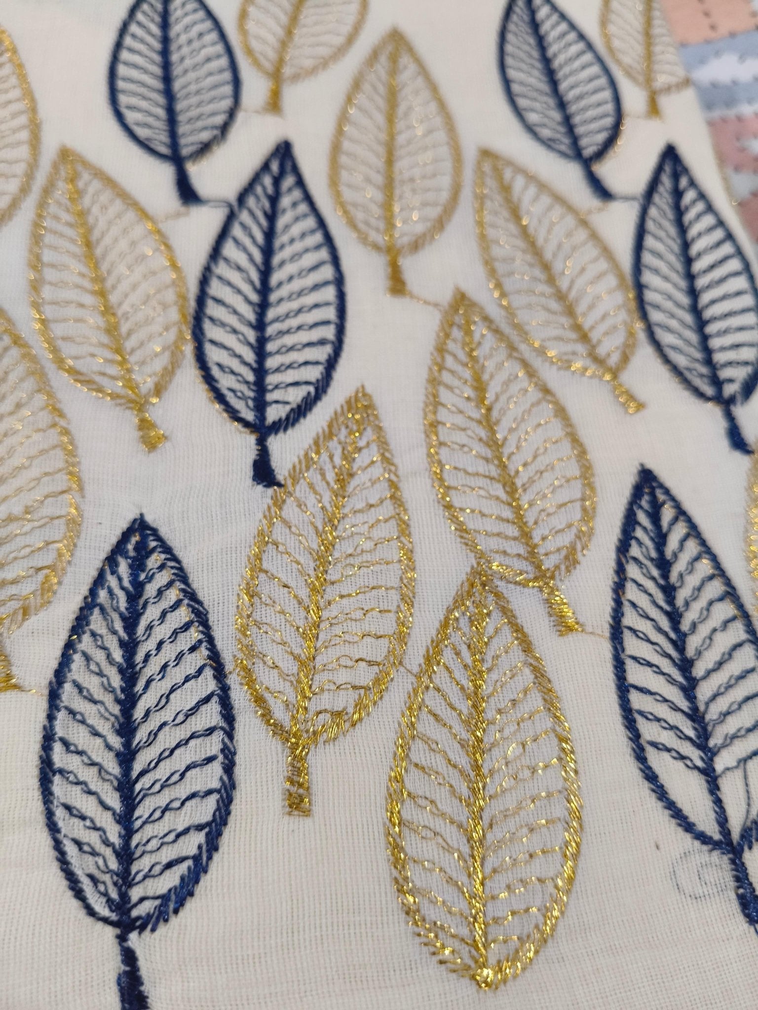 Vanamala Cotton Kasavu Blue - Authentic Kerala Saree | Kasavu Saree | House Of Keralam