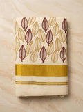Vanamala Cotton Kasavu Maroon - Authentic Kerala Saree | Kasavu Saree | House Of Keralam