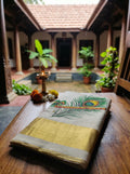 Venugana Tissue Kasavu - Authentic Kerala Saree | Kasavu Saree | House Of Keralam